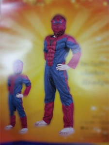 5-6 évesre izmosított Pókember jelmez maszkkal - Spiderman - ÚJ