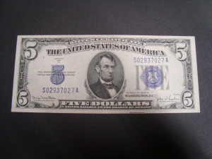 1934 5 dolláros USA UNC
