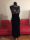 Dorothy Perkins minőségi angol gyönyörű fekete bársony ruha / alkalmi ruha arannyal  36 / 38 Kép
