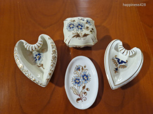 4 db Zsolnay porcelán apróság egyben