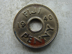 FIJI 1 PENNY, 1940. 1 DB.