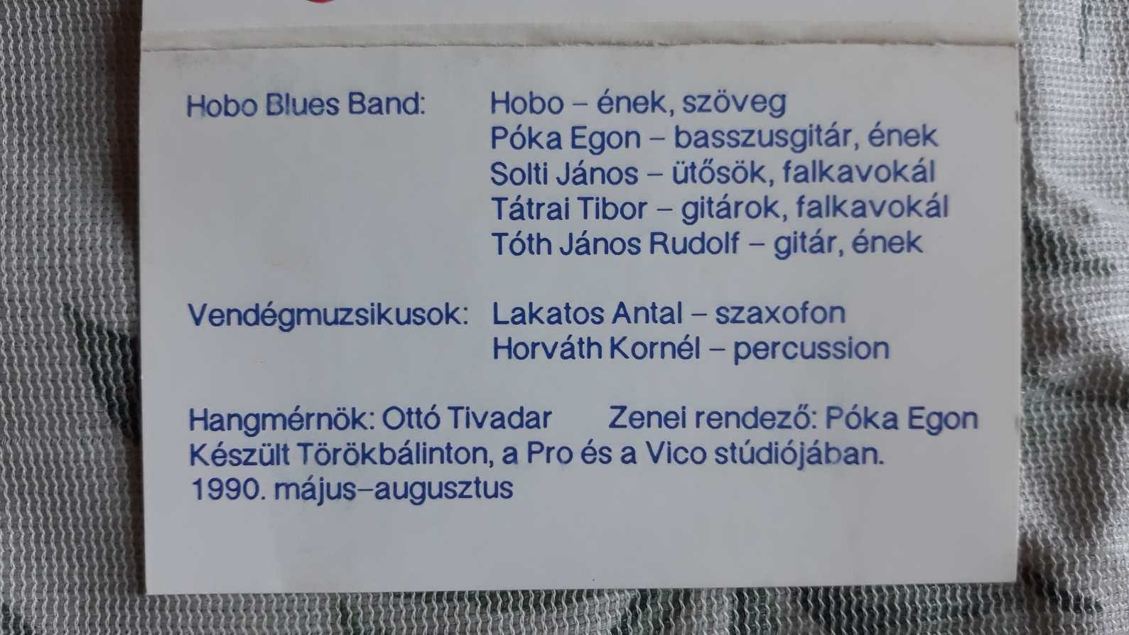 ALÁÍRT HOBO BLUES BAND TÁBORTŰZ MELLETT PROMO KAZI TÁTRAI PÓKA LIM+ BEATRICE TÁMADÁS OMEGA LGT
