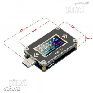 FNIRSI FNC88 Type-C PD kiváltó USB-C feszültségmérő ampermérő...... 2020!!!!