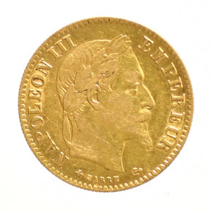 1865 Francia o. III. Napoleon  arany 10 francs     PAP456