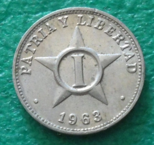 PESO 1 CENTAVO 1963 KUBA FÉMPÉNZ