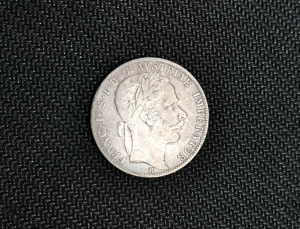 Ferencz József ezüst 1 Florin 1867 B - RITKÁBB - PEREMHIBA
