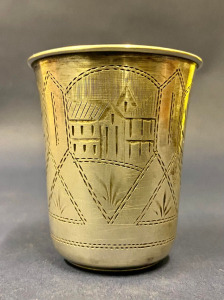 Ezüst keresztelő pohár - Csodaszép antik darab, 1867 utáni magyar 800-as ezüst fémjelzéssel
