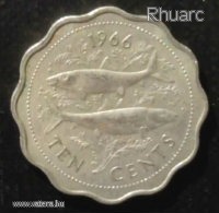 Bahama szigetek 10 cent 1966 Hal Hullámos