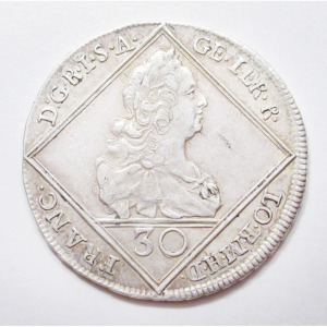 Ausztria, I. Ferenc 30 krajcár 1748 HA EF+, 6.87g