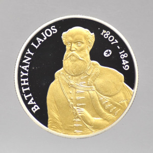2007  Batthyány Lajos  ezüst 5000 Forint  ( részben aranyozott )  PP  -SV252