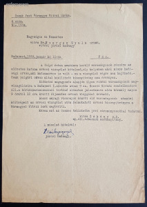 1939 É.Pest Vármegye Vitézi Széke, vitéz Dr. Nyerges Gyula járási hadnagy aláírása
