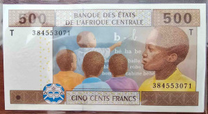 CONGO-500 FRANCS-BANKJEGY-P106T-UNC-2002