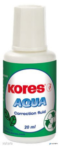 Hibajavító folyadék, vízbázisú, 20 ml, KORES Aqua