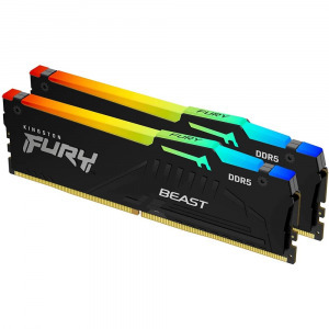 64GB 5600MHz DDR5 RAM Kingston Fury Beast RGB CL40 (2x32GB) (KF556C40BBAK2-64) (KF556C40BBAK2-64)