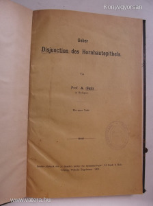 1900 Antik szemészeti könyv a szaruhártya epitéliumról (*87)