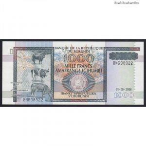 Burundi, 1000 francs 2006 UNC