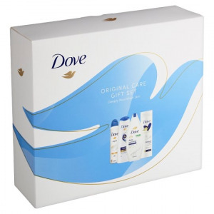Dove ajándékcsomag (női dezodor, tusfürdő, sampon, testápoló)