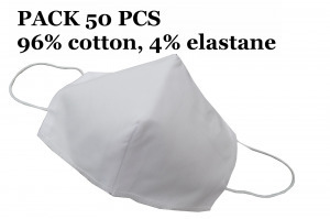 50 db újrafelhasználható háromszög maszk csomag 96% pamut és 4% elasztán 2 rétegű unisex mosható