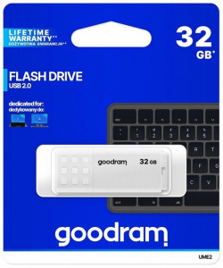 Goodram 32GB USB 2.0 fehér pendrive Artisjus matricával - UME2-0320W0R11