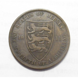Jersey, 1/12 shilling 1911 VF