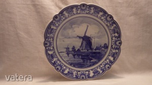 PS Delft Schoonhaven porcelán festett tájképes tányér (meghosszabbítva: 3133996748) - Vatera.hu Kép