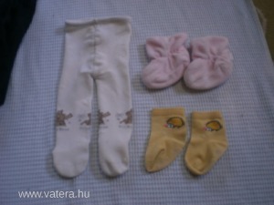 2db-os bébi csomag, harisnya, kocsicipő, zokni