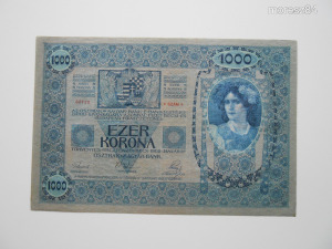 aUNC, hajtatlan 1000 korona 1902