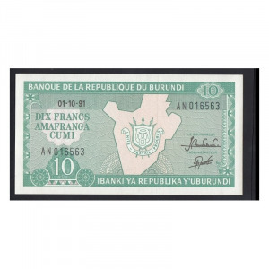Burundi, 10 francs 1991 UNC