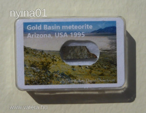 METEORIT Gold Basin > Világ ritka meteoritjai > DÍSZDOBOZOS gyűjtemény > RITKA