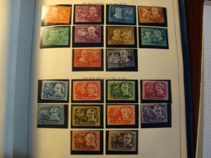 1948  2 féle postatiszta** sor egyben  Feltalálók-Felfedezők és Írók-Költők