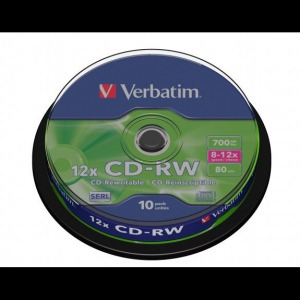 Verbatim CD-RW 12x 700 MB 10 dB (023942434801)