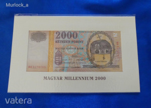 Milleniumi 2000 Ft-os bankjegyek, 3 db sorszámkövető példány Kép