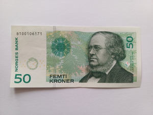 Norvégia 50 Kroner 2008. UNC-