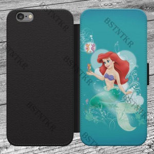 Ariel mintás iPhone 4 4s kinyitható flip flipes tok oldalra nyíló