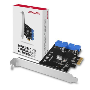 AXAGON PCEU-034VL PCIE Controller 4X Internal SuperSpeed USB PCEU-034VL Alkatrész Bővítőkártya