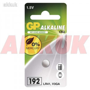 GP Alkáli gombelem LR41 (192) 1db/csomag