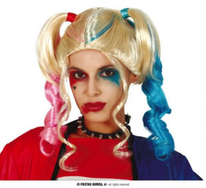 Harley Quinn halloween farsang jelmez kiegészítő - szőke paróka (v2)