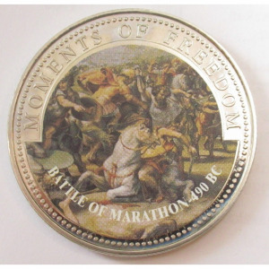 Libéria, 10 dollars 2001 PP - A szabadság pillanatai - Marathóni csata i.e. 490 UNC