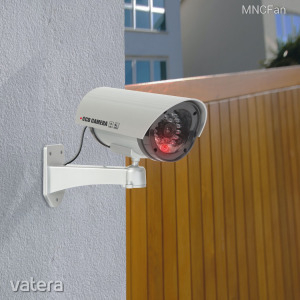 Biztonsági beltéri álkamera ál kamera csőkamera elemes piros LED fénnyel forgatható