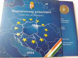 2004 Magyarország az EU. tagja PROOF UNC:forgalmi sor proof EU-s 50 forinttal