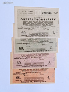 Tildy címeres OSZTÁLYSORSJÁTÉK 1947-ből