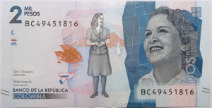 Kolumbia 2000 peso 2018 UNC