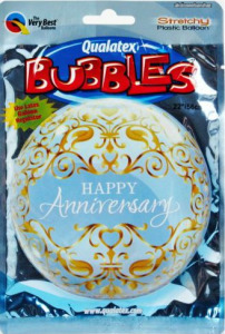 Lufi fólia Happy Anniversary bubbles 56cm Q16660