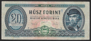 20 forint 1957 VG  1 ft-ról