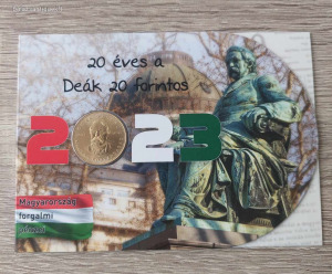20 ÉVES A DEÁK 20 FORINTOS  - 2023 - BLISZTER - CSAK 250 DB!