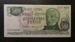 Argentína 500 Pesos 1977  (BK45 2s)
