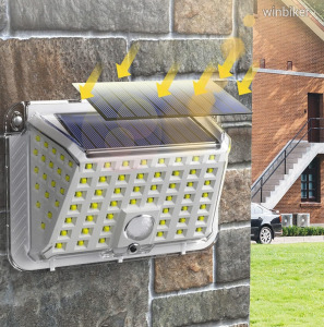 90 COB LED PIR napellemes napelemes SOLAR fali lámpa kerti világítás fali lámpa mozgásérzékelő IP65