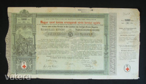 Vörös kereszt egylet sorsolási kötvény 1882
