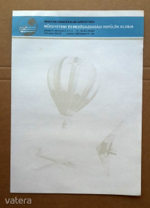MHSZ hőlégballon, sárkányrepülő, vitorlázó repülő klub fejléces levélpapír - 1980 körül