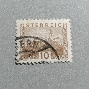 Pecsételt bélyeg Ausztria.  1932. / törés / Kat: 1 € /